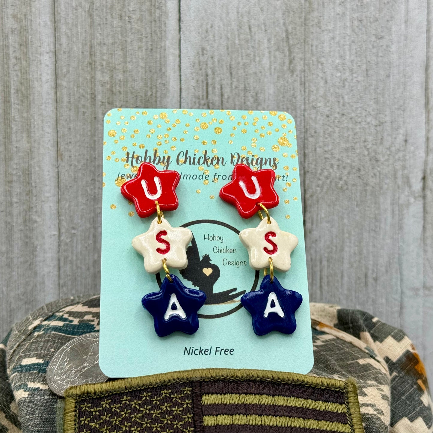 USA Patriotic Earrings